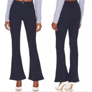 WeWoreWhat True Flare French Navy High Rise Stretchy Denim Jeans Women’s Size 25